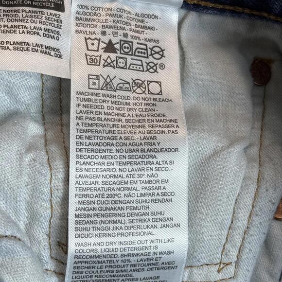 Levi's‎ 501  Button Fly Jeans Men's 50 x 32 Medium Wash Classic Straight Fit - Picture 6 of 7